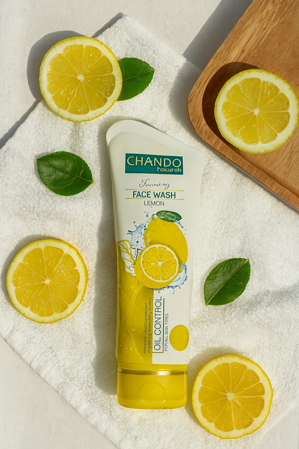 Chando Natural Foaming Face Wash Lemon ? Oil Control & Refreshing Cleanser for All Skin Types (100g)
