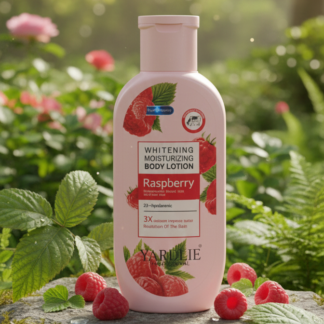 Yardlie Professional Raspberry Whitening & Moisturizing Body Lotion: Enhanced Hydration and Radiance Formula with Hyaluronic Acid and Collagen