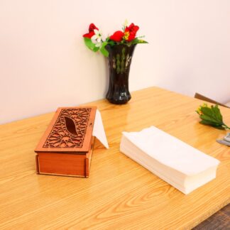 Wooden Tissue Box Elegant Design Smooth Finish Easy Use Durable Construction For Home And Offices