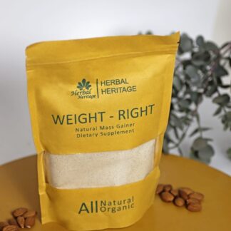 Herbal Heritage WEIGHT-RIGHT Natural Mass Gainer ? Organic Dietary Supplement for Healthy Weight Gain (100g)
