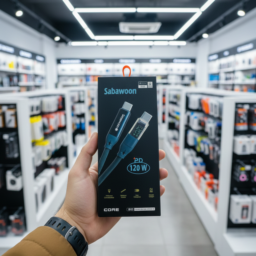 Sabawoon S116 Type?C to Type?C Cable | 120W | Digital Display | 100% Original - Image 4