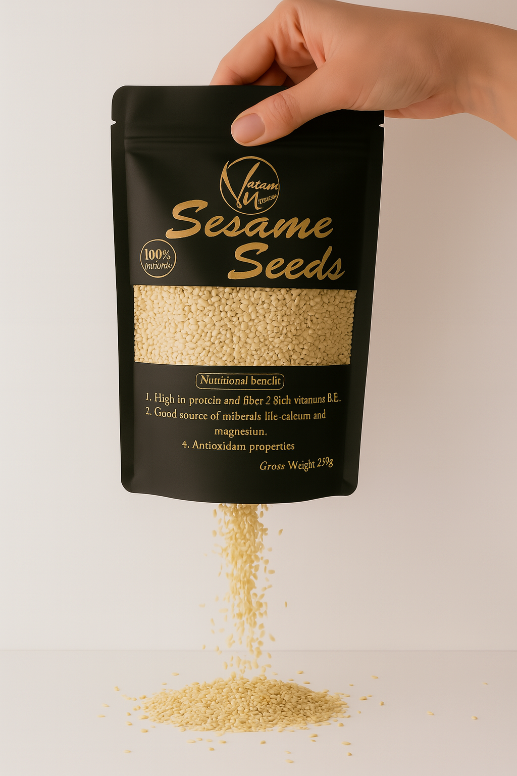 Pure Sesame Seeds ? Nutrient-Rich Superfood for Cooking, Baking & Wellness (250g) - Image 2