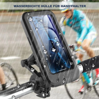 Bike Handlebar Waterproof Case Phone Holder ? Full Touch Screen, Secure Mount for Cycling & Travel