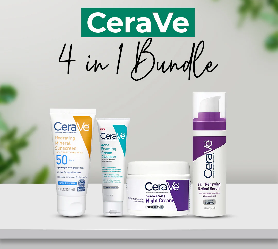 CeraVe Complete Skincare Combo Kit ? Sunscreen SPF 50, Acne Cleanser, Retinol Serum & Night Cream - Image 2