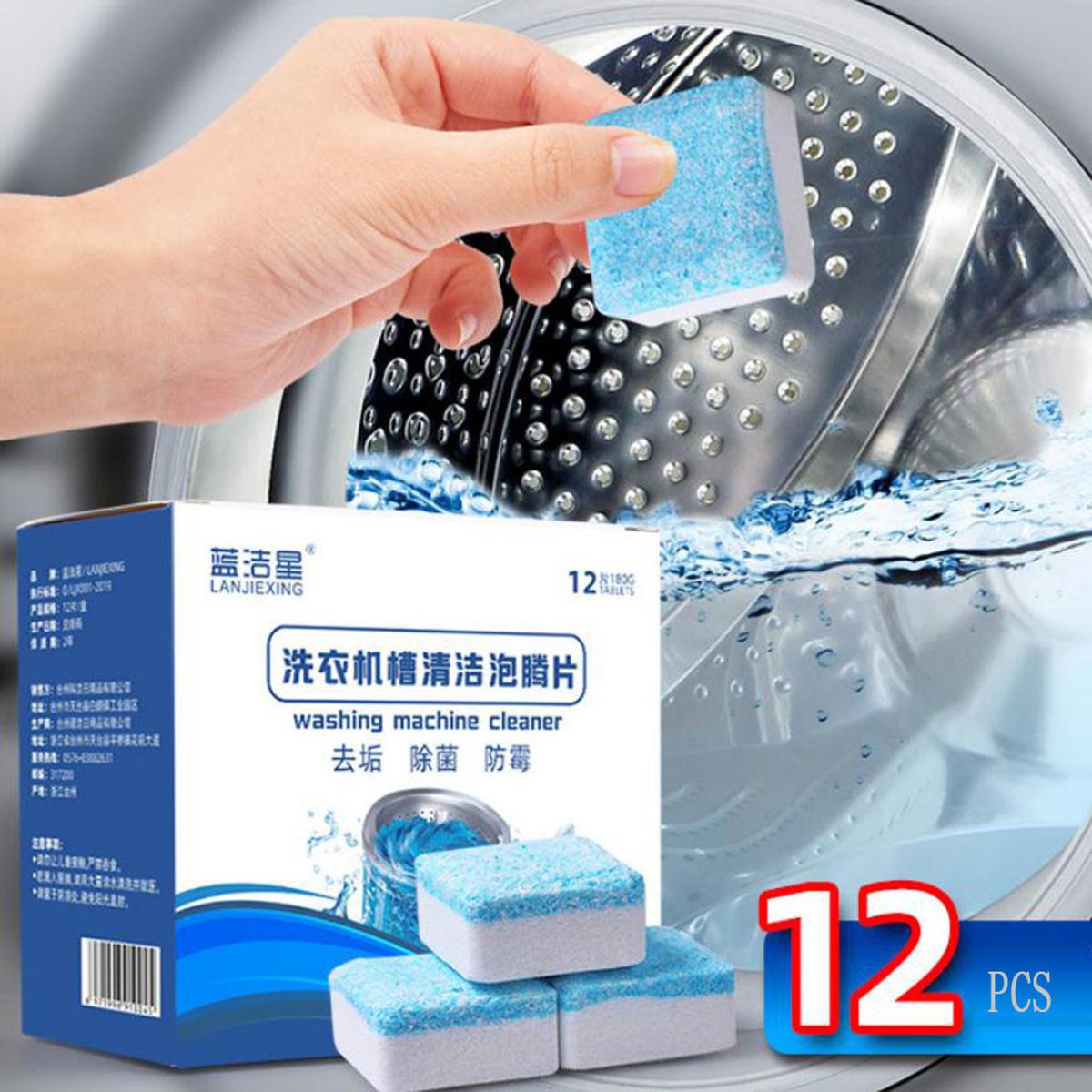 Pack Of 1 Washing Machine Cleaner Tablets ? 12 Tablet | Deep Cleaning & Deodorizing For Front Load, Top Load & HE Washers - Image 2