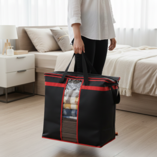 Large Storage Bag Organizers ? Heavy-Duty Clothes & Blanket Storage Solution | Foldable, Spacious, Durable