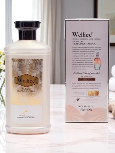 Wellice Collagen Perfume Shampoo ? Strengthening Formula with Long-Lasting Fragrance for Smooth & Shiny Hair - Image 2