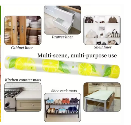 Waterproof Kitchen Mat Shelf Liner 45?150 ? Easy To Clean, Oil Proof, Anti Slip Multipurpose Drawer And Shelf Cover (Random Color) - Image 4