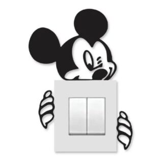 Miki Mouse Shape Wooden Wall Art ? Cute Animal Design Decorative Wooden Piece For Home, Kids Room, Or Office Wall Decor (5 Inches)