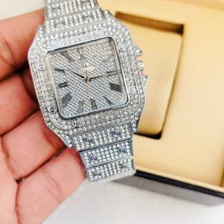 Ladies Stylish Stone Watch ? Elegant Wristwatch with Sparkling Stones, Fashion Accessory for Daily Wear & Occasions