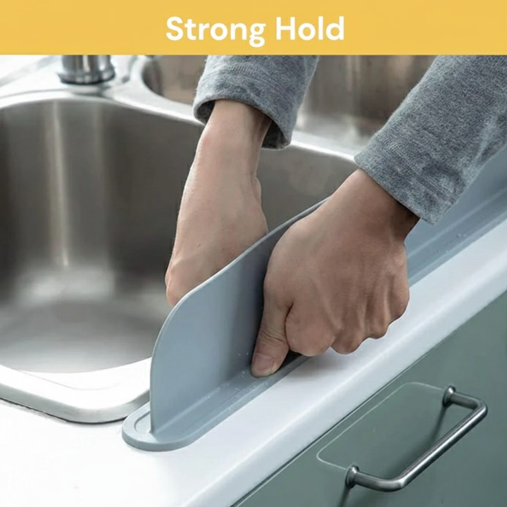 Silicone Sink Splash Guard With Suction For Kitchen And Bathroom ? Flexible Water Splash Stopper For Faucets, Countertops And Daily Cleaning Protection (Random Color) - Image 2