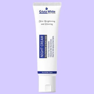 Gluta White Advanced Skin Brightening Night Cream ? Powerful Glutathione & Kojic Acid Formula for Dark Spots, Anti-Aging, and Radiant Skin (50g)