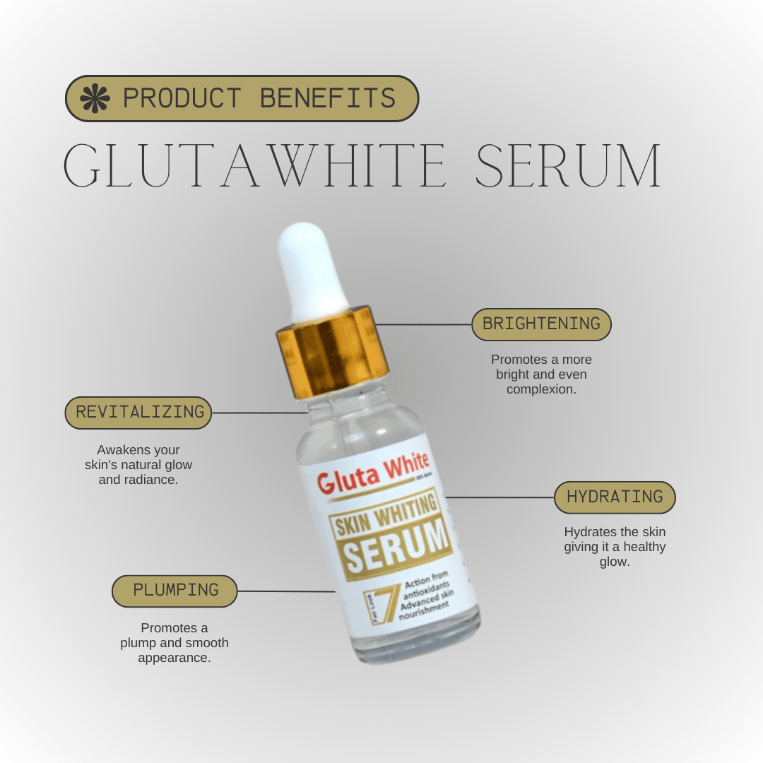 Gluta White Face Glowing Serum | Glutathione-Based Brightening | Hydration & Antioxidant Protection 30 ml - Image 2