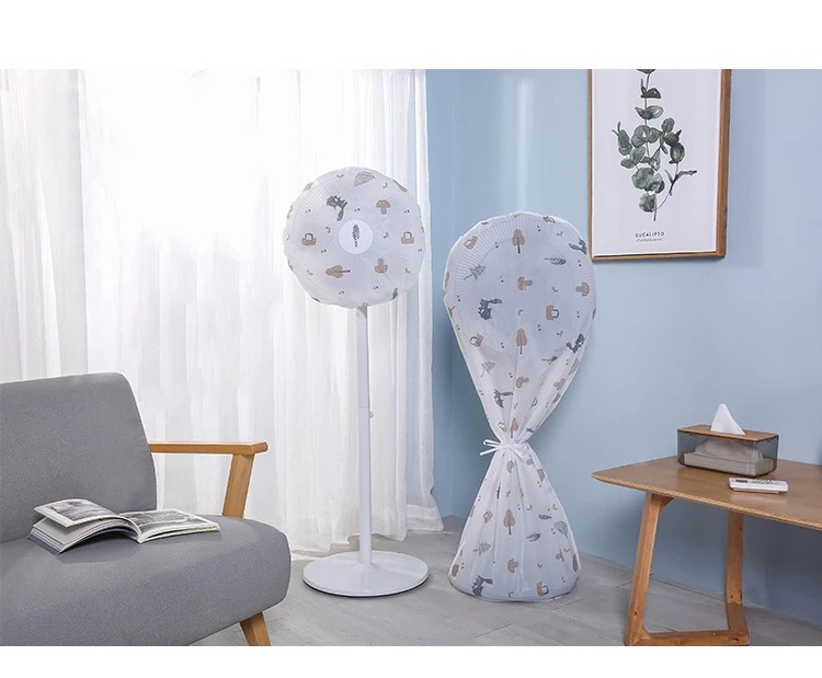 Decorative Fan Cover with Colorful Pattern Design ? Dust Protection & Stylish Room Accent