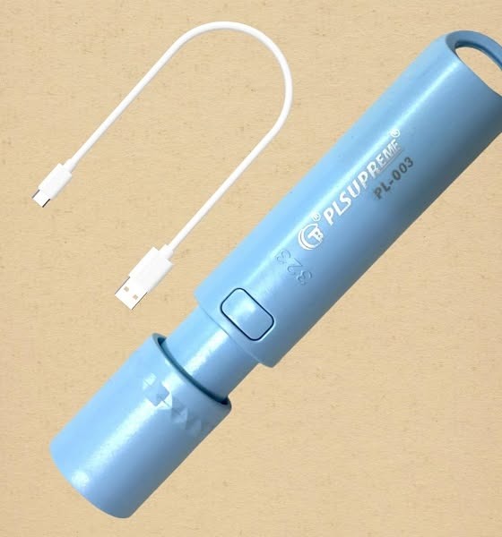 Pl 003 Long Range LED Rechargeable Torch Light ? 1000 Lumens, 3 Modes, 500m Beam Distance, 1400mAh Battery with USB Cable, Durable Outdoor Flashlight - Image 4