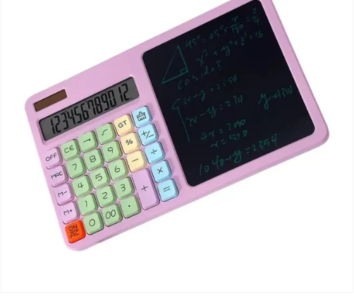 2-in-1 Calculator with LCD Writing Tablet ? Dual-Function Office & School Gadget | Portable & Eco-Friendly |Random Color - Image 4