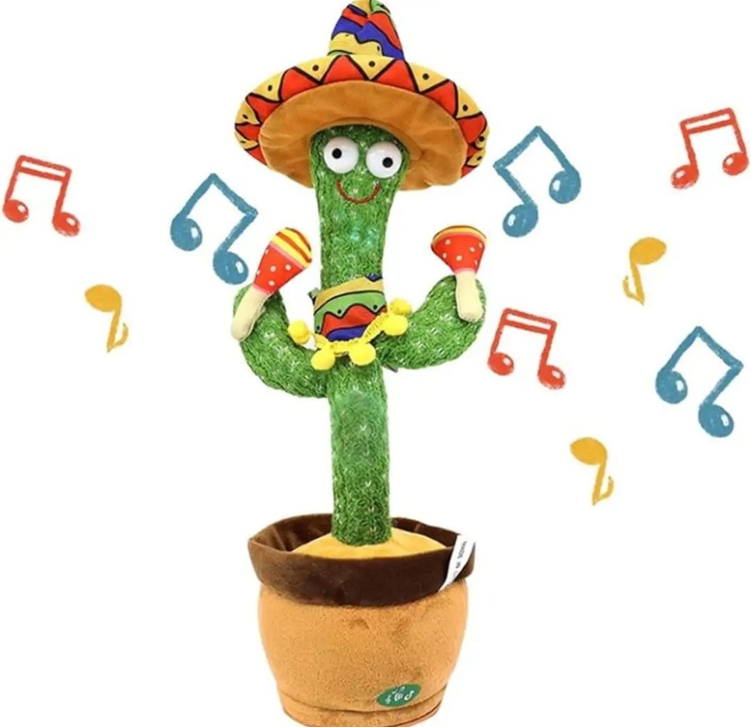 Rechargeable Cute Dancing Cactus Toy for Kids | Talking Dancing Shaking & Talk Back with Lights | Happy Birthday Gift (With Box) - Image 3