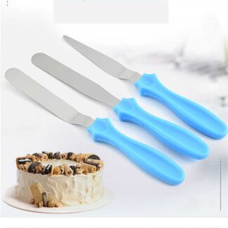 3-Piece Cake Decorating Knife Set ? Stainless Steel Spatula & Cream Spreader Tools (Multi-Color)