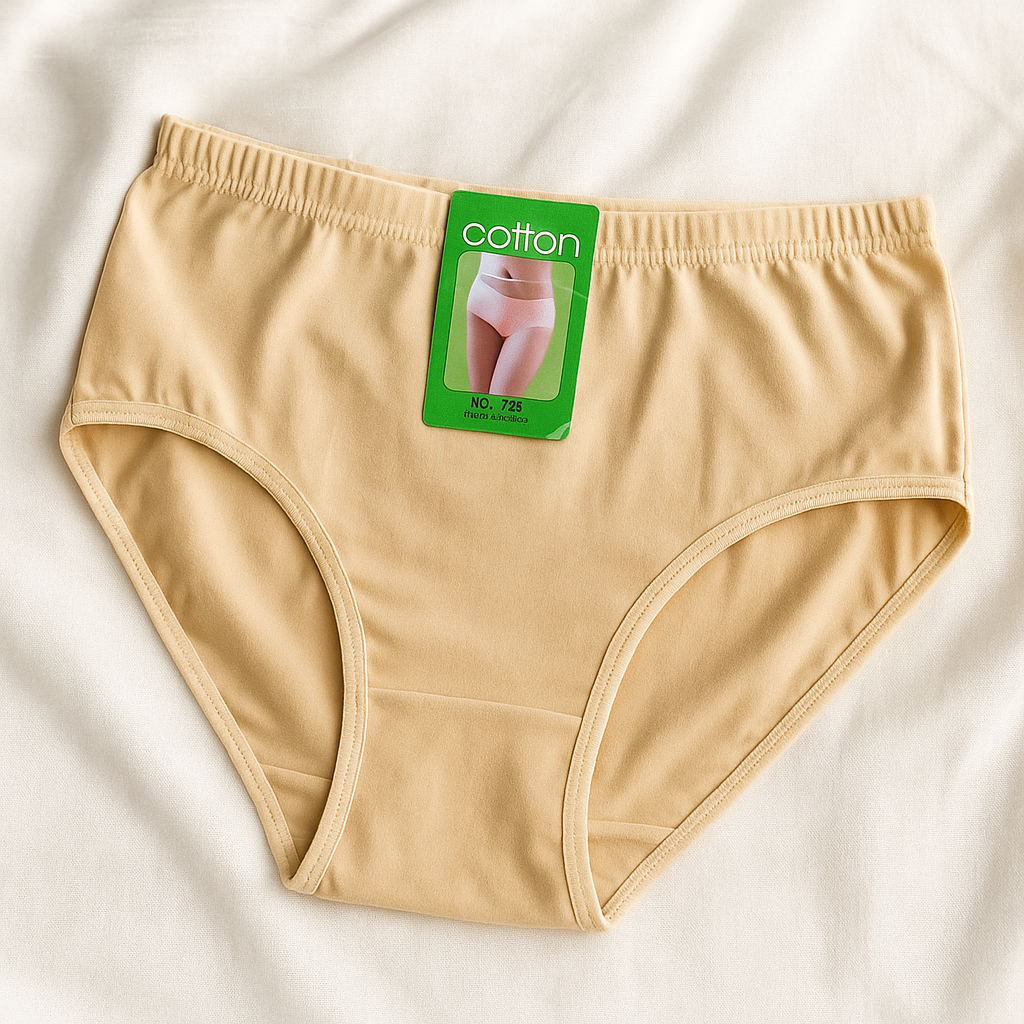 2 Pcs Women?s Cotton Plain Panties ? Soft & Comfortable Underwear (Skin, Black | S/M/L) - Image 2