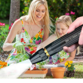 Adjustable Water Spray Nozzle ? Durable Plastic Garden Hose Sprayer (Black, 1 Pc)