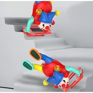 Electric Upside-Down Dancing Clown Toy with Music & Flashing Lights ? Battery Operated, Multicolor, Fun Interactive Gift for Kids Above 3 Years (Random Color)