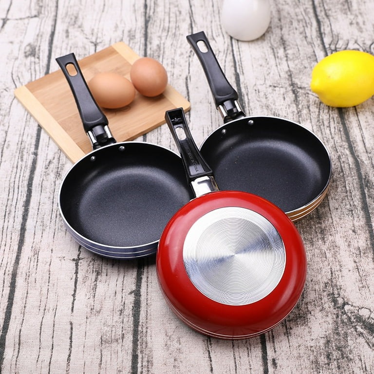 Frying Pan Mini Thick Non-stick Flat Pan Stainless Steel Pancake Fryer Kitchen Cookware - Image 2