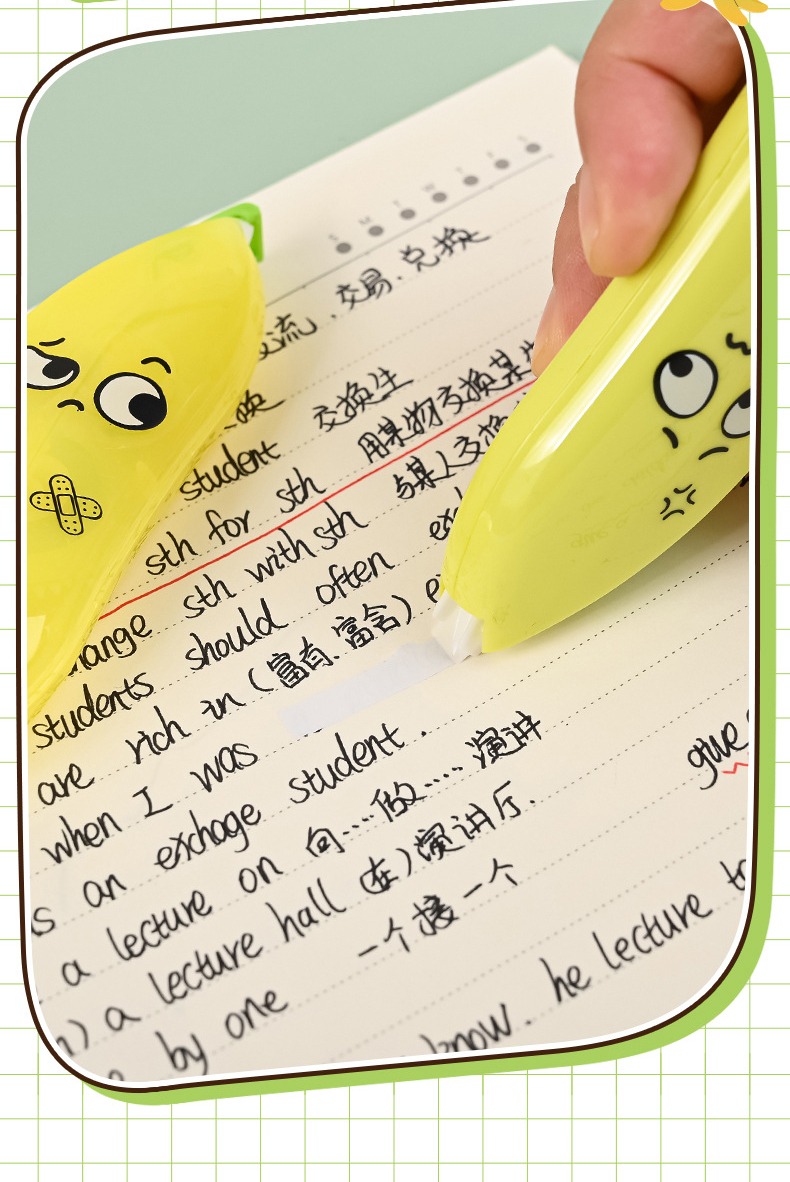 Banana Shaped Correction Tape ? Fun & Portable Eraser Tool for Paper, Labels, and More ? 14cm - Image 3