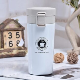 Hot & Cold Stainless Steel Vacuum Flask ? 380ml | Double Wall Insulated Water Bottle | Leakproof Coffee & Tea Thermos Travel Mug (Random Color)