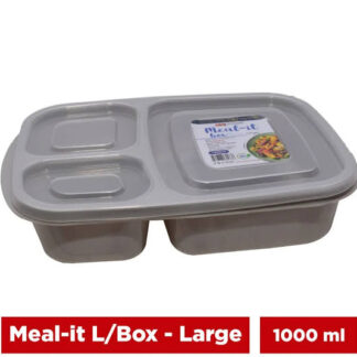 Meal-It 3-Compartment Lunch Box (1000 ml Large) – Leak-Resistant Meal Prep Container for Neatly Separated Food Items