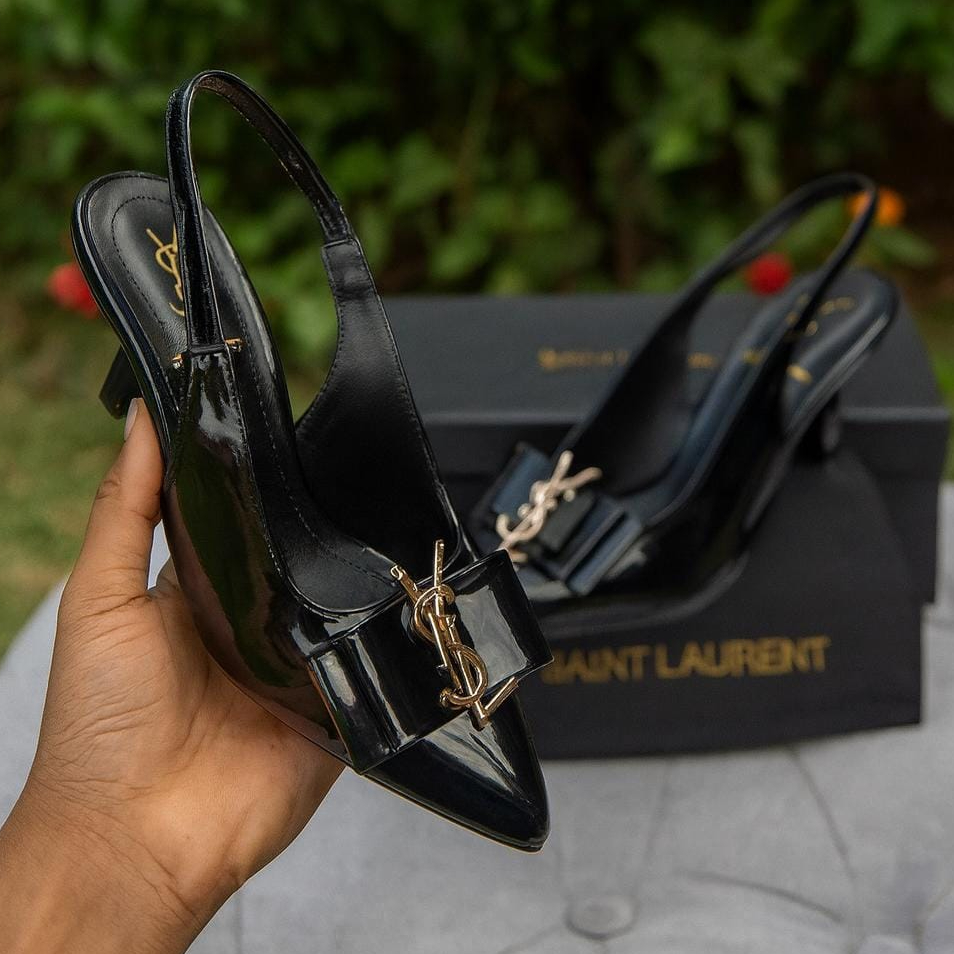 YSL Inspired Slingback Heels Providing Elegant Style With Sophisticated Look Durable Quality Comfortable Wear - Image 2