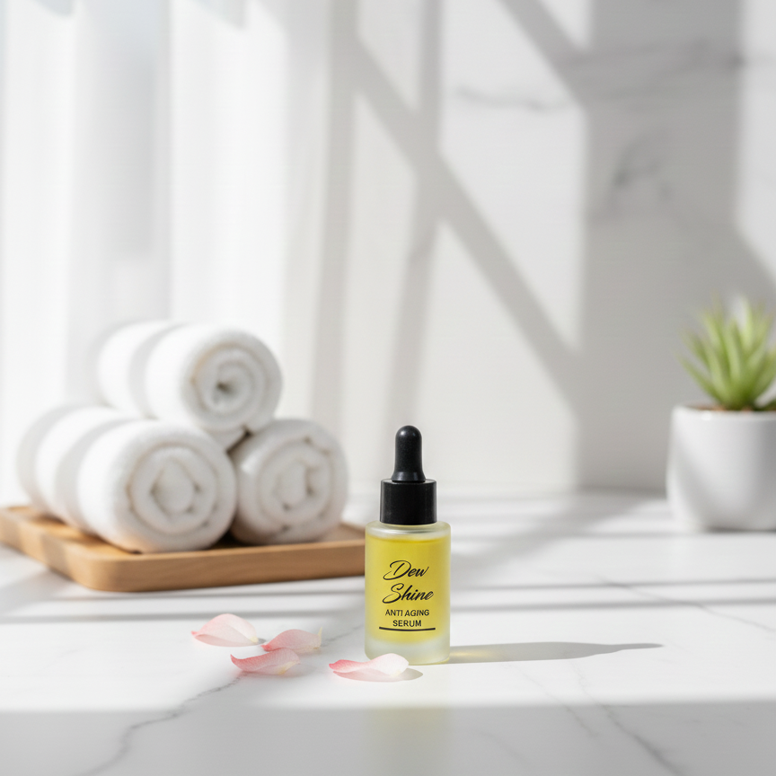 Dew Shine Anti Aging Serum Gentle Formula Reduces Fine Lines Improves Skin Elasticity Provides Radiant Glow And Smooth Texture For Daily Use - 30ml - Image 3
