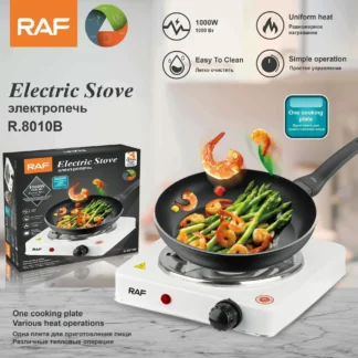 RAF Electric Stove | 1000W Hot Plate | Heats in 2 Mins | Automatic & Easy to Clean