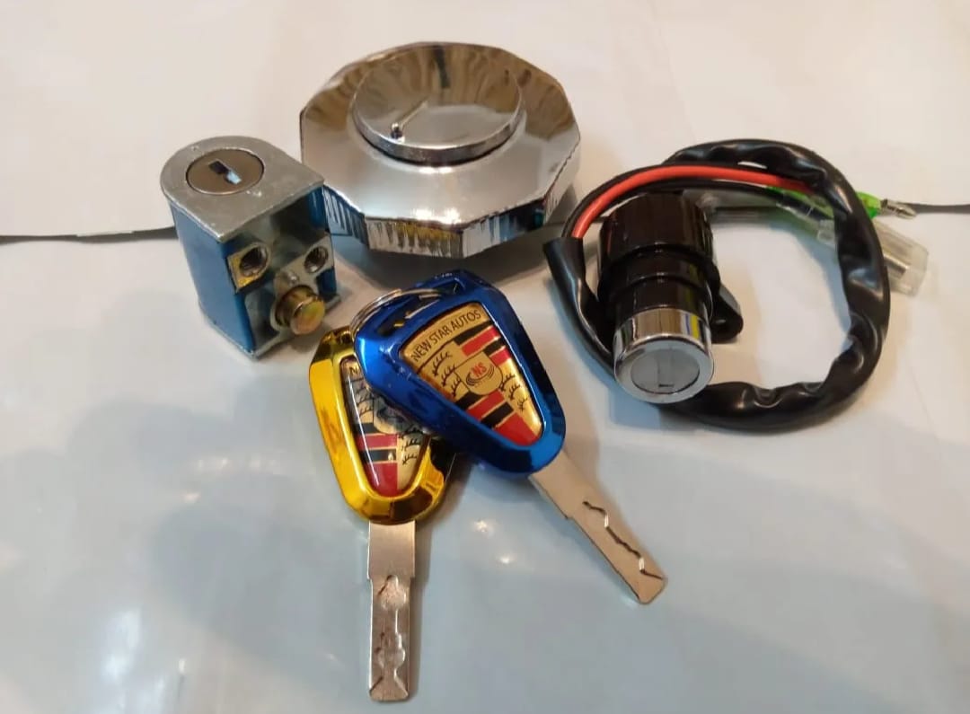 Motorbike Three Piece Lock Set Lock Kit Switch Designed For Motorcycles Providing Durable Quality - Image 5