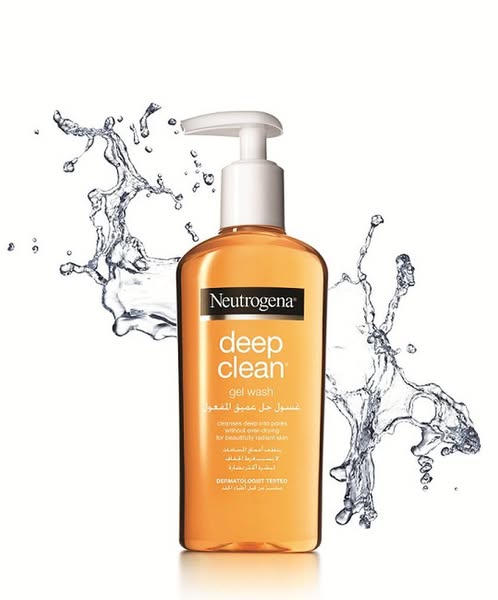 Neutrogena Deep Clean Gel Wash – Oil-Free Daily Facial Cleanser for Oily & Combination Skin (200ml)