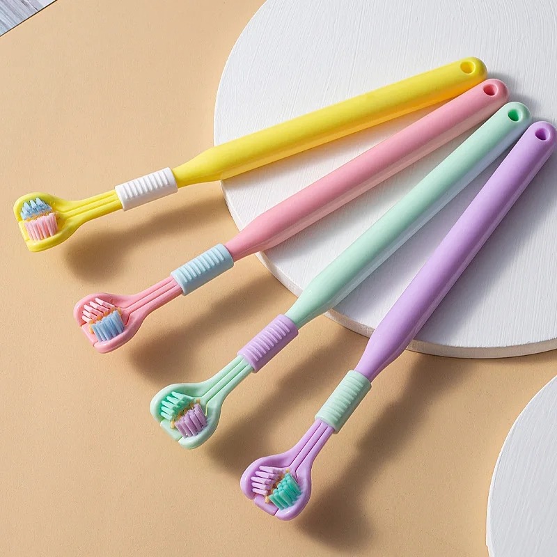 Three Sided Soft Hair Toothbrush Wrap Around Deep Cleaning Manual Toothbrush For Adults And Children Comfortable Grip - Image 5