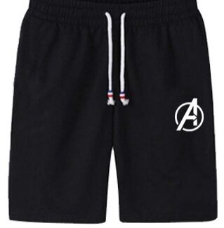 Avengers Logo Jersey Shorts for MEN | Black | Gym, Sports & Fitness Shorts