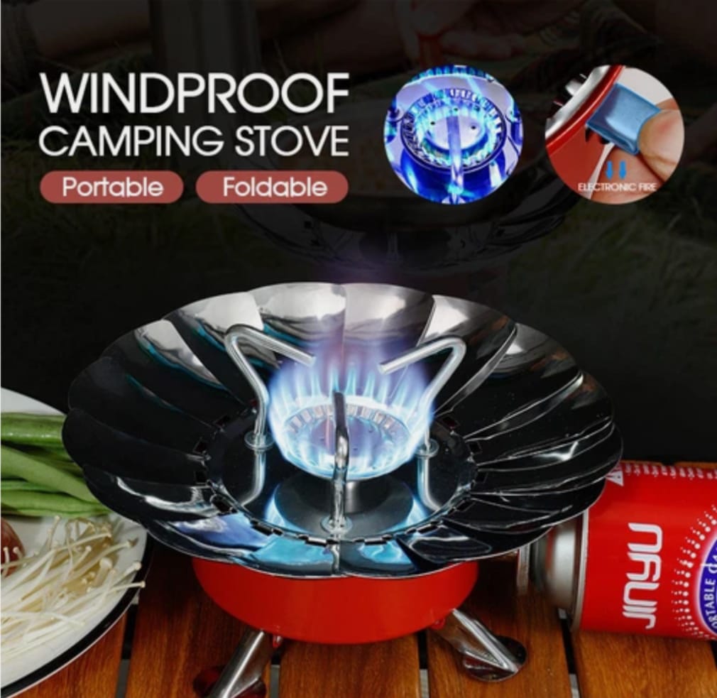 Portable Camping Mini Gas Stove Durable Construction Smooth Finish Easy Use Comfortable Handling For Outdoor Cooking Travel And Daily Utility