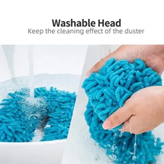Micro Fiber Fan Duster Flexible Duster With Telescopic Stainless Steel Handle for Fan Cleaning Specially (random color)