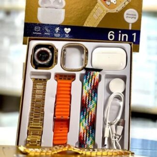 H9 Ultra 2 Smart Watch | Original Full Display | AirPods 3 BT | 6‑in‑1 Set with Cover & Straps