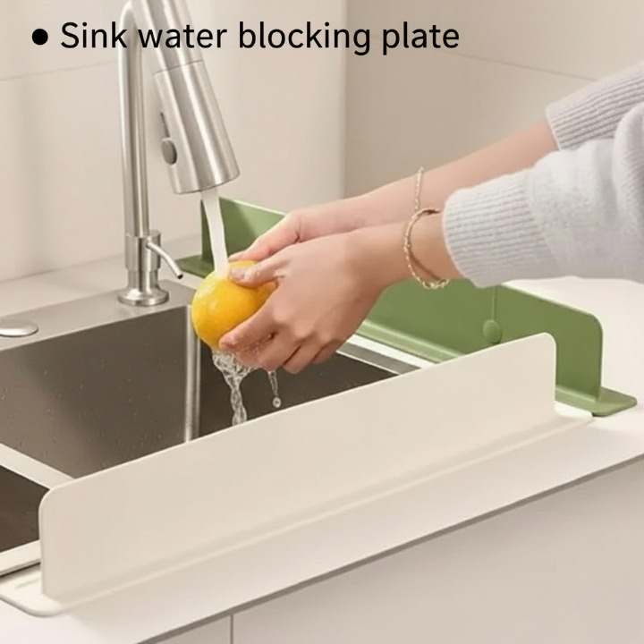 Silicone Sink Splash Guard With Suction For Kitchen And Bathroom Flexible Water Splash Stopper (Random Color) - Image 2