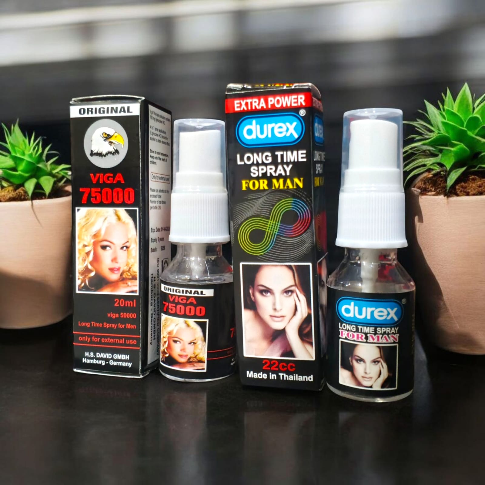 Viga Timing Spray with Free Durex Timing Spray | Long-Lasting Performance Support | Waterproof Liquid Formula | Pack of 2 (45ml)