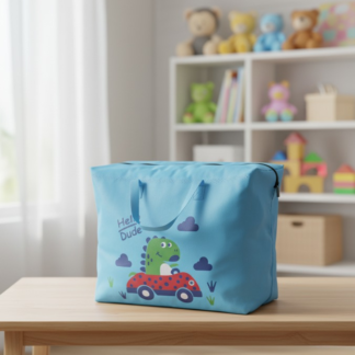 Large Capacity Storage Bag With Cute Dinosaur Print – Foldable, Durable, And Perfect For Toys, Clothes, And Everyday Organization (Random Color)