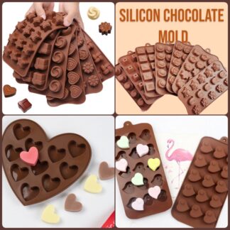 Silicone Chocolate Molds | Non-Stick Candy & Cake Chocolate Making Mold Kit | For Kids & Adults