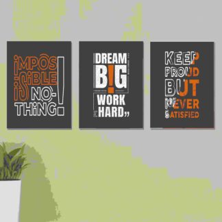 Set of 3 Wall Art Wooden Phototile Frames for Wall Decor