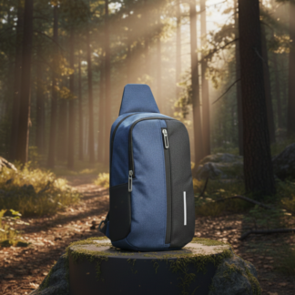 Blue And Black Sling Backpack Providing Durable Quality With Comfortable Carry Stylish Design