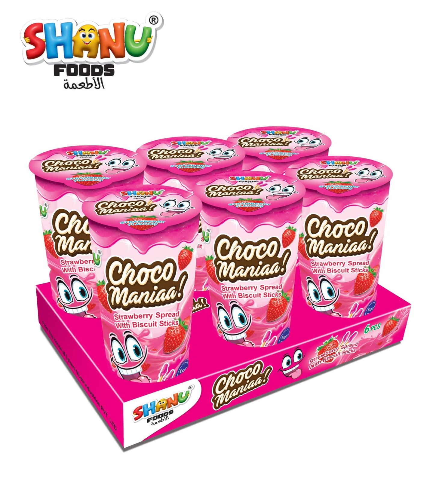Shanu Foods Choco Maniaa | Chocolate Spread with Biscuit Sticks | 6 Cups | 7 Sticks in 1 Cup - Image 3