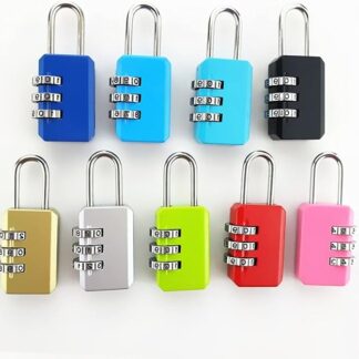 Greatangle-UK 3 Digit Code Combination Padlock For Luggage Combination Number Lock Padlock For Zipper Bag Suitcase Drawer Durable Locks black