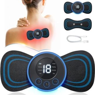 Wireless EMS Mini Body Massager – Portable Butterfly Massager with 8 Modes for Blood Circulation & Pain Relief