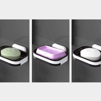 Wall Mounted Soap Holder with Draining Tray Holder For Bathroom | Bar, Holder Rack For Shower Wall, Kitchen, Bathroom(random color)