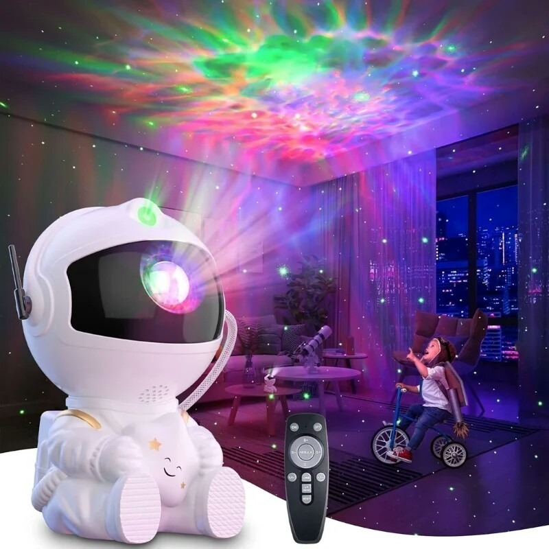Astronaut Starry Sky Galaxy Projector Rotating Nebula Night Light with Remote Control & Timer for Kids Room & Home Decor ( random ) - Image 3